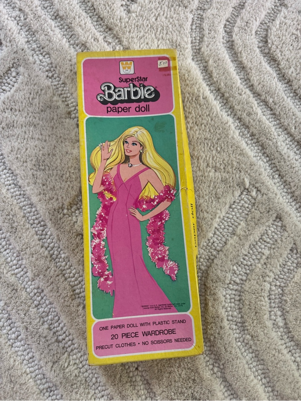 Barbie SuperStar Paper Doll - Pink and Yellow Box